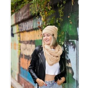 3 Pack Satin Lined Beanie Hats for Women's Knit Beanie Hat Soft Warm Cuffed Bean